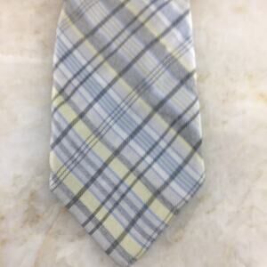 CALVIN KLEIN SILK BLEND PLAID NECKTIE (EXTRA LONG)